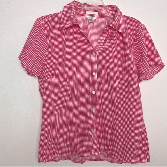 Christopher & Banks Tops - Christopher & Banks Red & White Plaid Top